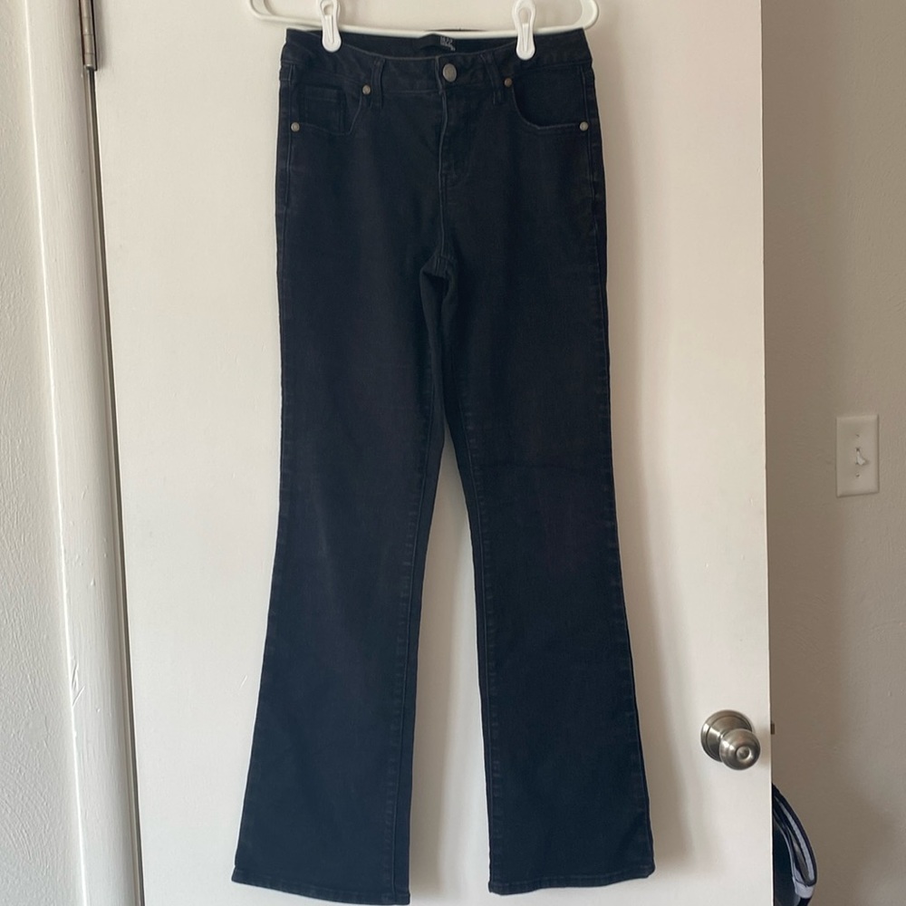 1822 Black Denim Wide Leg Pant